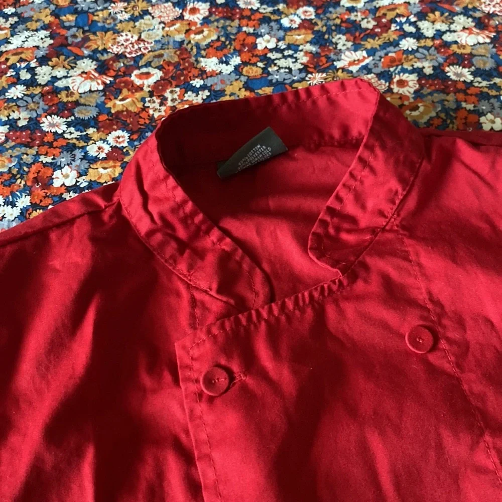 Chef Code Large red button down Shirt - Picture 8 of 16